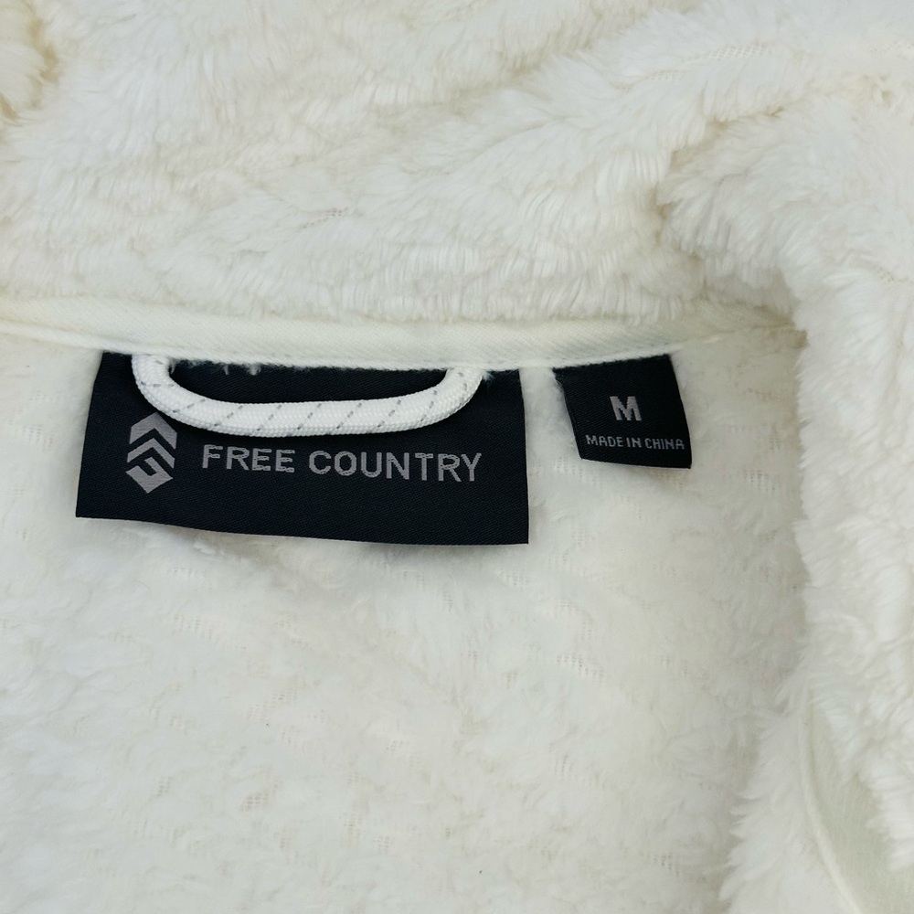 Free Country Cream Teddy Jacket with High Collar - Picture 7 of 9
